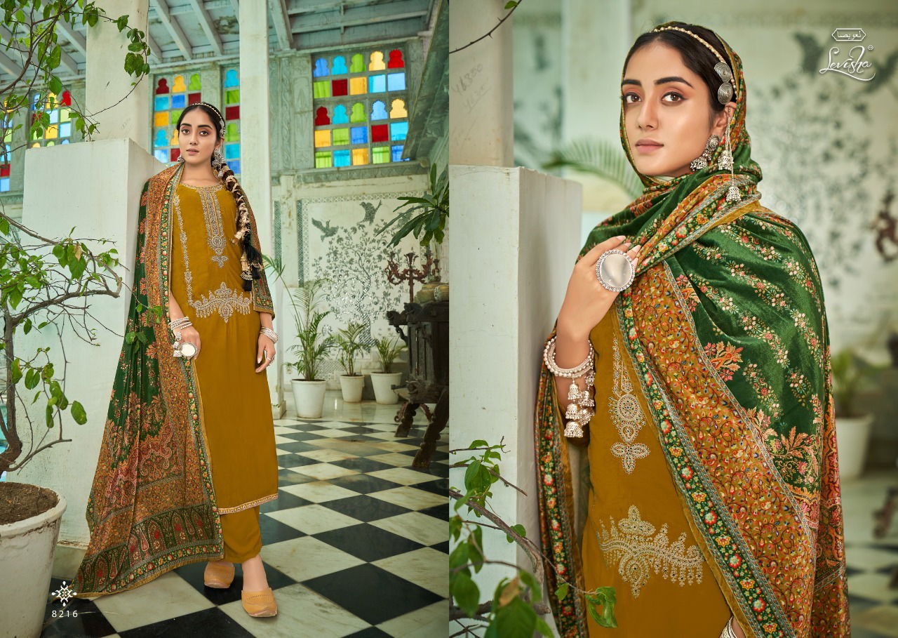 Levisha Mehnoor Pashmina Festival Wear Heavy Velvet Dress Material Collection 